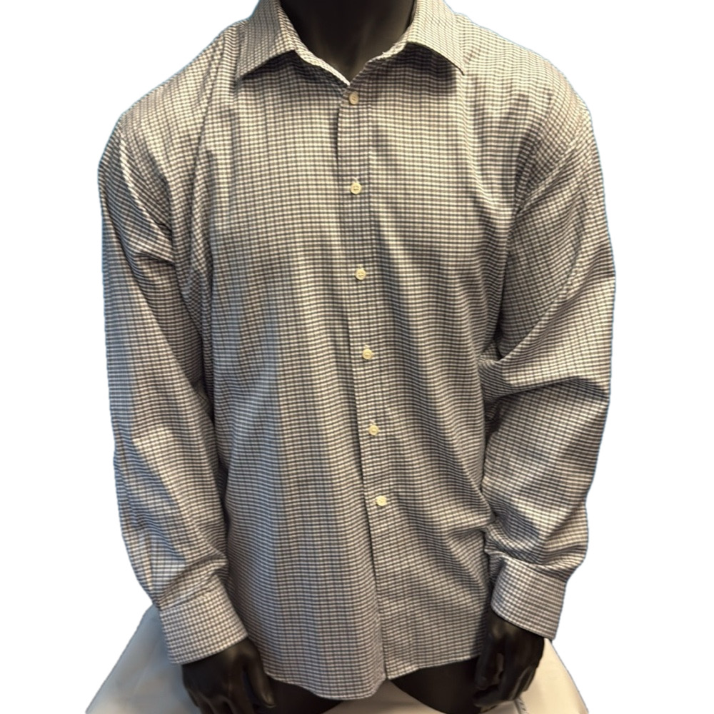 Jos A. Bank Blue Checkered Men's Shirt EA030